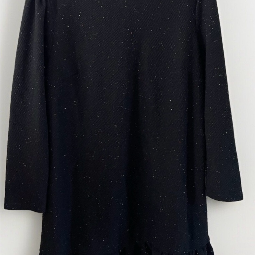 Loft Womens Size M sweater dress Speckled Knit Flounce - Picture 3 of 6